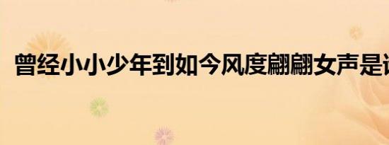 曾经小小少年到如今风度翩翩女声是谁唱的
