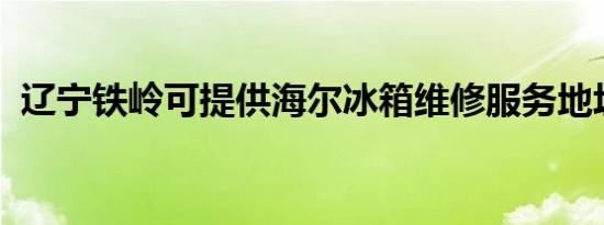 辽宁铁岭可提供海尔冰箱维修服务地址在哪