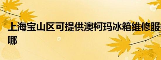 上海宝山区可提供澳柯玛冰箱维修服务地址在哪
