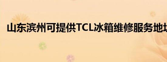 山东滨州可提供TCL冰箱维修服务地址在哪