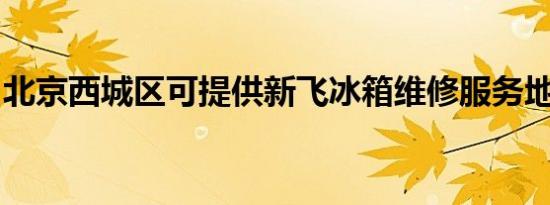 北京西城区可提供新飞冰箱维修服务地址在哪