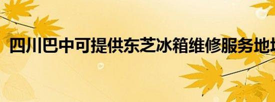 四川巴中可提供东芝冰箱维修服务地址在哪