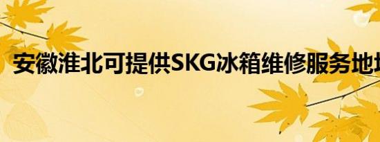 安徽淮北可提供SKG冰箱维修服务地址在哪