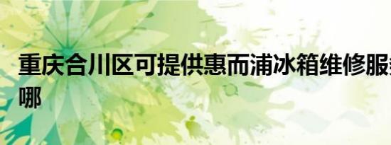 重庆合川区可提供惠而浦冰箱维修服务地址在哪