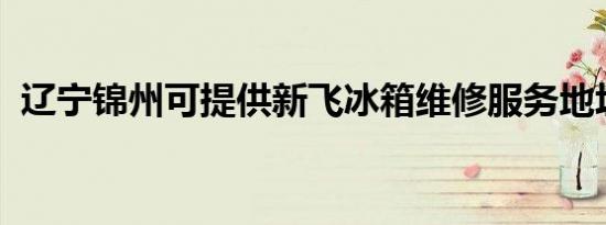 辽宁锦州可提供新飞冰箱维修服务地址在哪