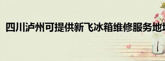 四川泸州可提供新飞冰箱维修服务地址在哪