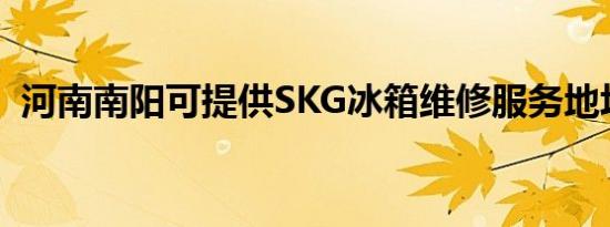 河南南阳可提供SKG冰箱维修服务地址在哪