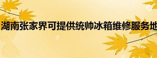 湖南张家界可提供统帅冰箱维修服务地址在哪