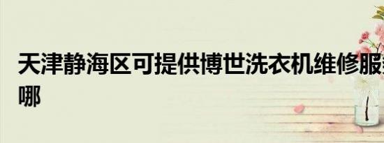 天津静海区可提供博世洗衣机维修服务地址在哪