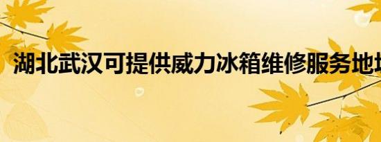 湖北武汉可提供威力冰箱维修服务地址在哪