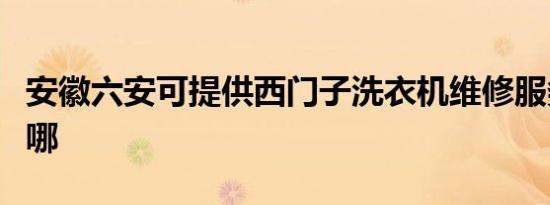 安徽六安可提供西门子洗衣机维修服务地址在哪
