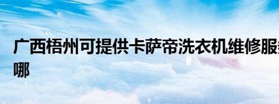 广西梧州可提供卡萨帝洗衣机维修服务地址在哪