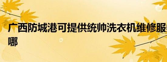 广西防城港可提供统帅洗衣机维修服务地址在哪