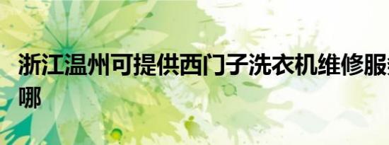 浙江温州可提供西门子洗衣机维修服务地址在哪