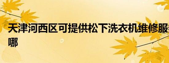 天津河西区可提供松下洗衣机维修服务地址在哪