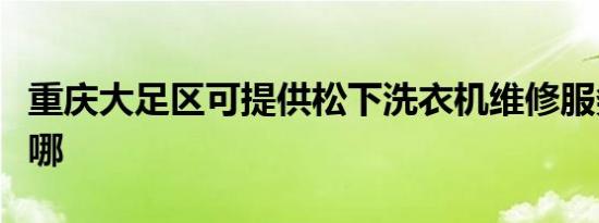 重庆大足区可提供松下洗衣机维修服务地址在哪