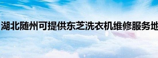湖北随州可提供东芝洗衣机维修服务地址在哪