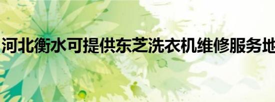河北衡水可提供东芝洗衣机维修服务地址在哪