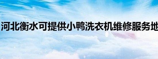 河北衡水可提供小鸭洗衣机维修服务地址在哪