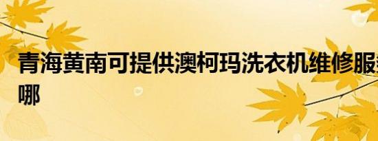 青海黄南可提供澳柯玛洗衣机维修服务地址在哪
