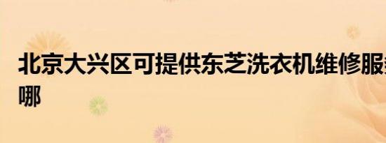 北京大兴区可提供东芝洗衣机维修服务地址在哪