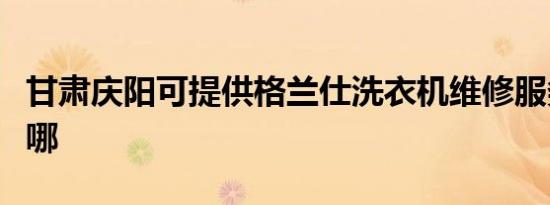 甘肃庆阳可提供格兰仕洗衣机维修服务地址在哪