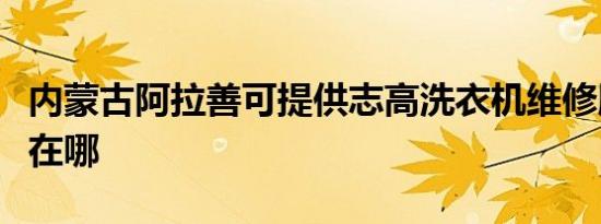 内蒙古阿拉善可提供志高洗衣机维修服务地址在哪