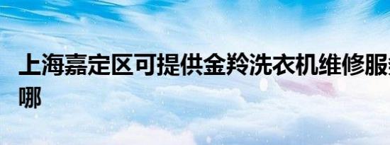 上海嘉定区可提供金羚洗衣机维修服务地址在哪