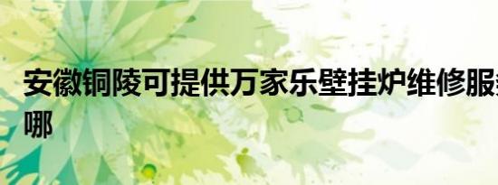 安徽铜陵可提供万家乐壁挂炉维修服务地址在哪