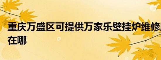 重庆万盛区可提供万家乐壁挂炉维修服务地址在哪