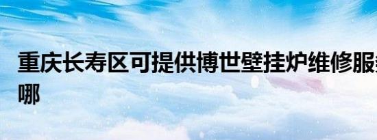 重庆长寿区可提供博世壁挂炉维修服务地址在哪