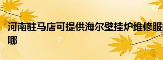 河南驻马店可提供海尔壁挂炉维修服务地址在哪
