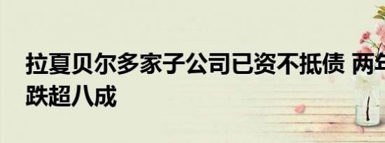 拉夏贝尔多家子公司已资不抵债 两年股价暴跌超八成