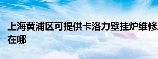 上海黄浦区可提供卡洛力壁挂炉维修服务地址在哪