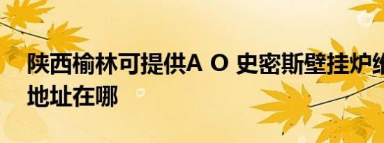 陕西榆林可提供A O 史密斯壁挂炉维修服务地址在哪