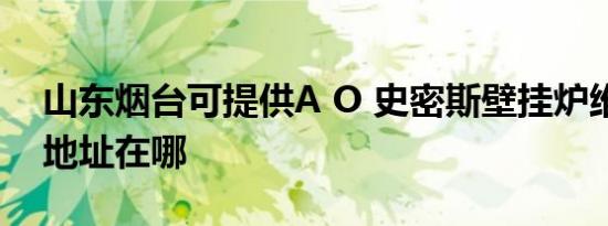 山东烟台可提供A O 史密斯壁挂炉维修服务地址在哪