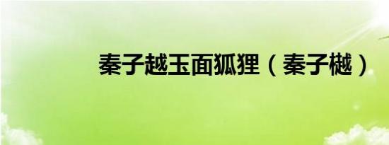 秦子越玉面狐狸（秦子樾）