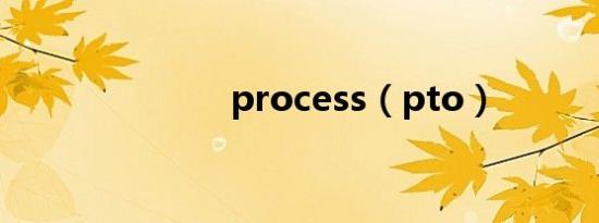process（pto）