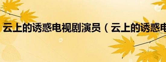 云上的诱惑电视剧演员（云上的诱惑电视剧）