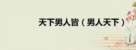 天下男人皆（男人天下）