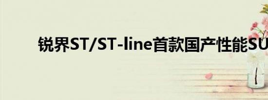 锐界ST/ST-line首款国产性能SUV