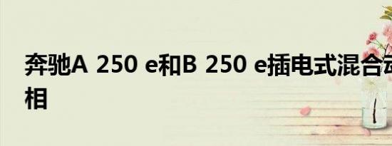 奔驰A 250 e和B 250 e插电式混合动力车亮相