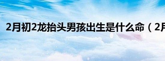 2月初2龙抬头男孩出生是什么命（2月初2）