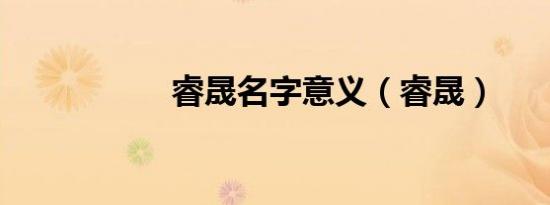 睿晟名字意义（睿晟）