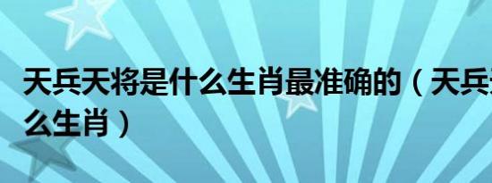 天兵天将是什么生肖最准确的（天兵天将是什么生肖）