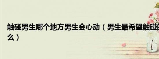 触碰男生哪个地方男生会心动（男生最希望触碰的地方是什么）