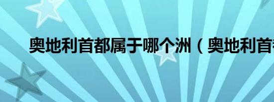 奥地利首都属于哪个洲（奥地利首都）