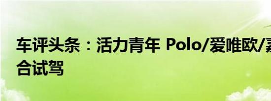 车评头条：活力青年 Polo/爱唯欧/嘉年华组合试驾