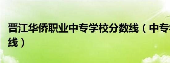 晋江华侨职业中专学校分数线（中专学校分数线）