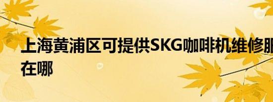 上海黄浦区可提供SKG咖啡机维修服务地址在哪